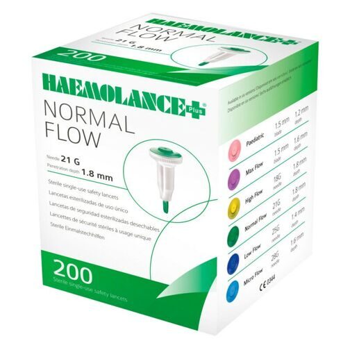 Ланцет автоматический Haemolance Plus Normal Flow 1,8 мм зеленый 200 шт