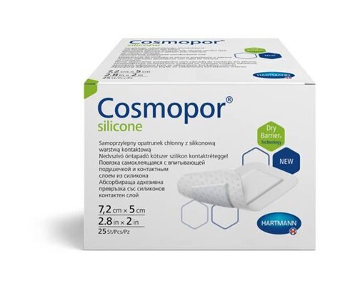 Cosmopor silicone/ Кocмoпop силикон, 7,2х5см, 25 шт. 9011010