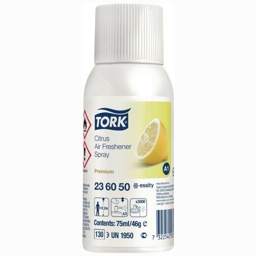 Освежитель воздуха Tork Premium 236050 аэрозольный Цитрус 75 мл 12 шт
