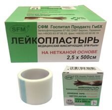 Пластырь катушечный на нетканевой (бумажной) основе